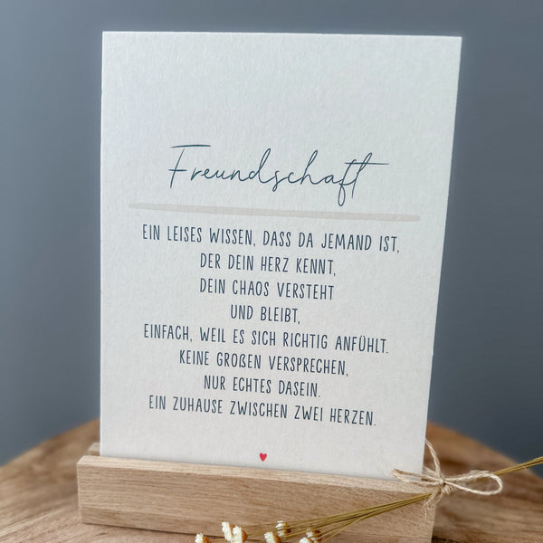 Grußkarte - Definition FREUNDSCHAFT - Postkarte A5
