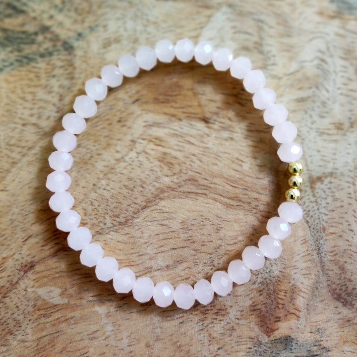 Armband mit blass rose Perlen 8mm
