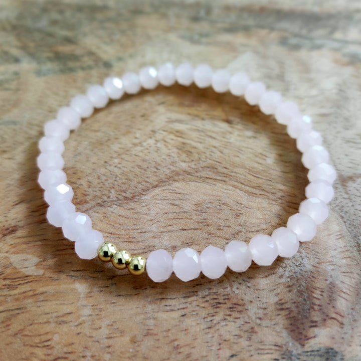 Armband mit blass rose Perlen 8mm