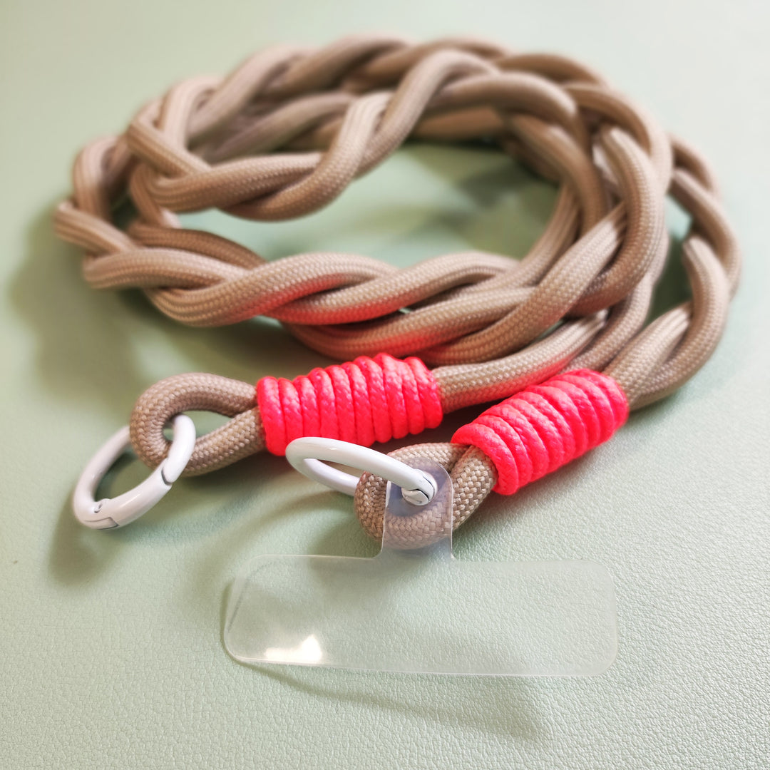 Handykette Swirl in beige-braun