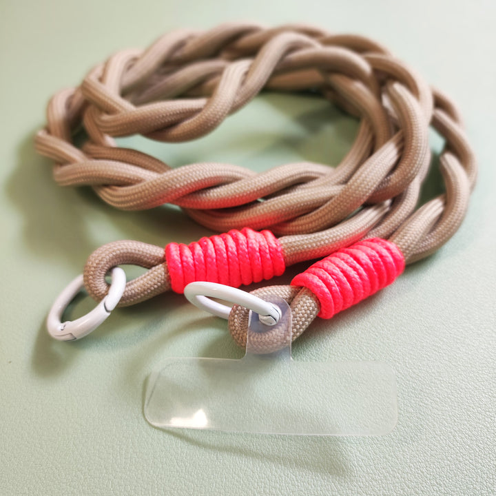 Handykette Swirl in beige-braun