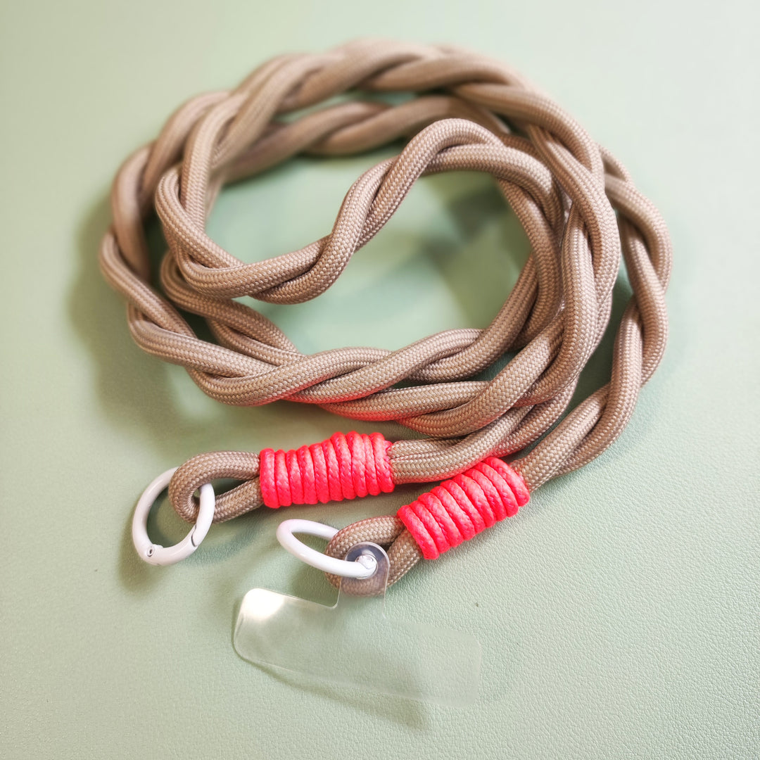 Handykette Swirl in beige-braun