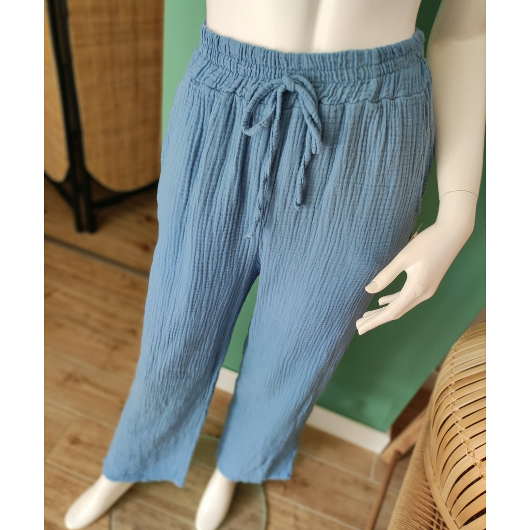 Boho-Hose – leichte Musselinhose - 5 Farben