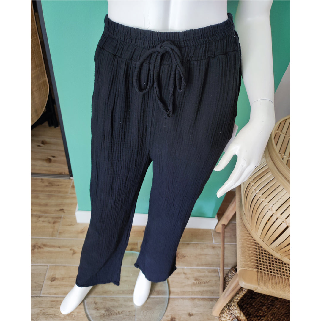 Boho-Hose – leichte Musselinhose - 5 Farben