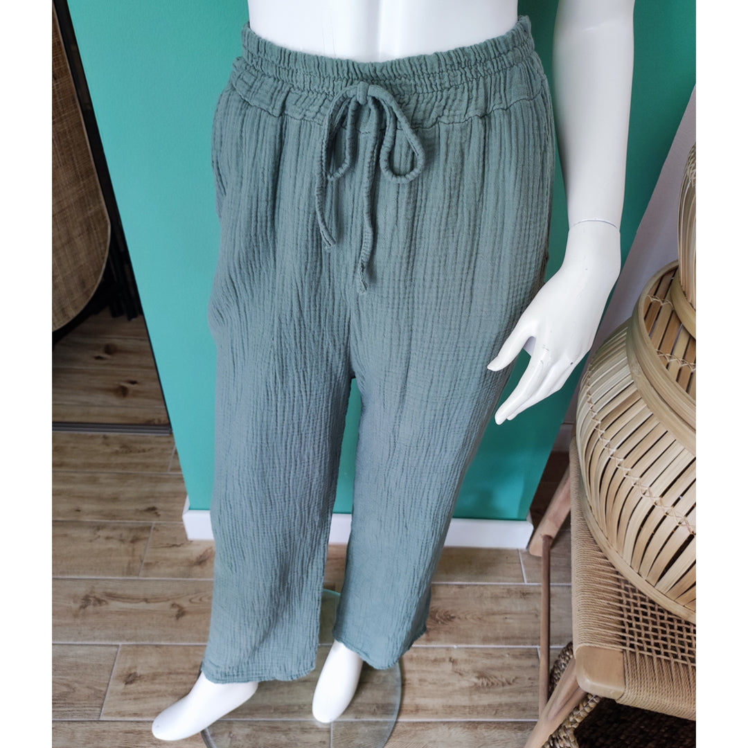 Boho-Hose – leichte Musselinhose - 5 Farben