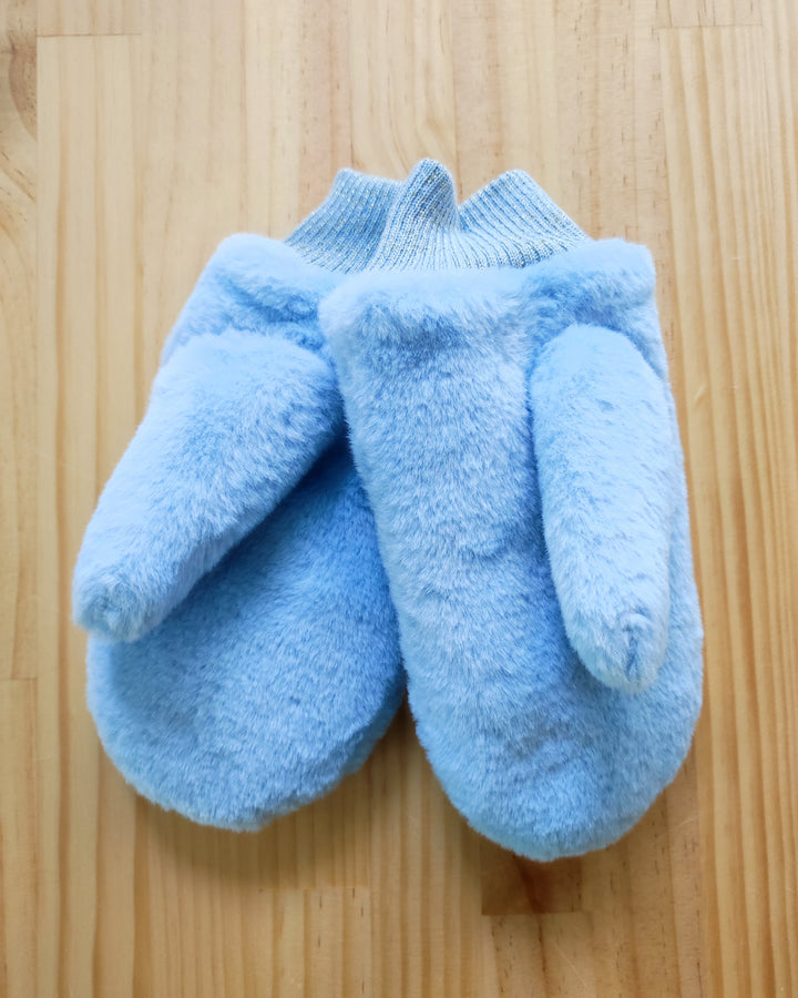 Handschuhe/Fäustlinge - Fluffy - hellblau
