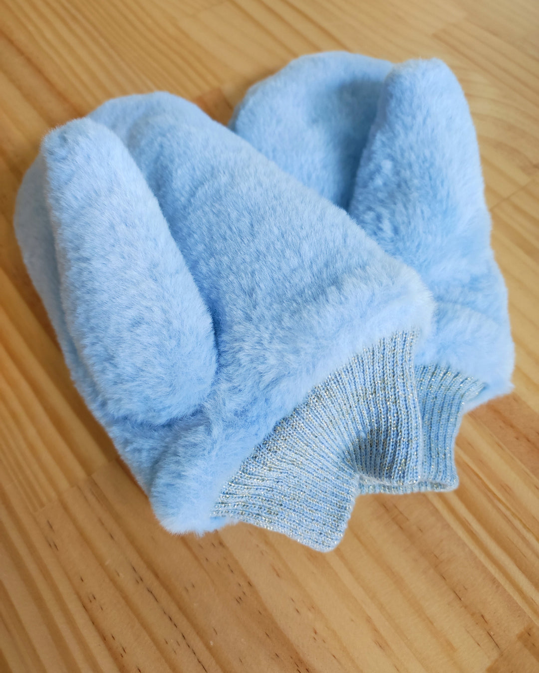 Handschuhe/Fäustlinge - Fluffy - hellblau