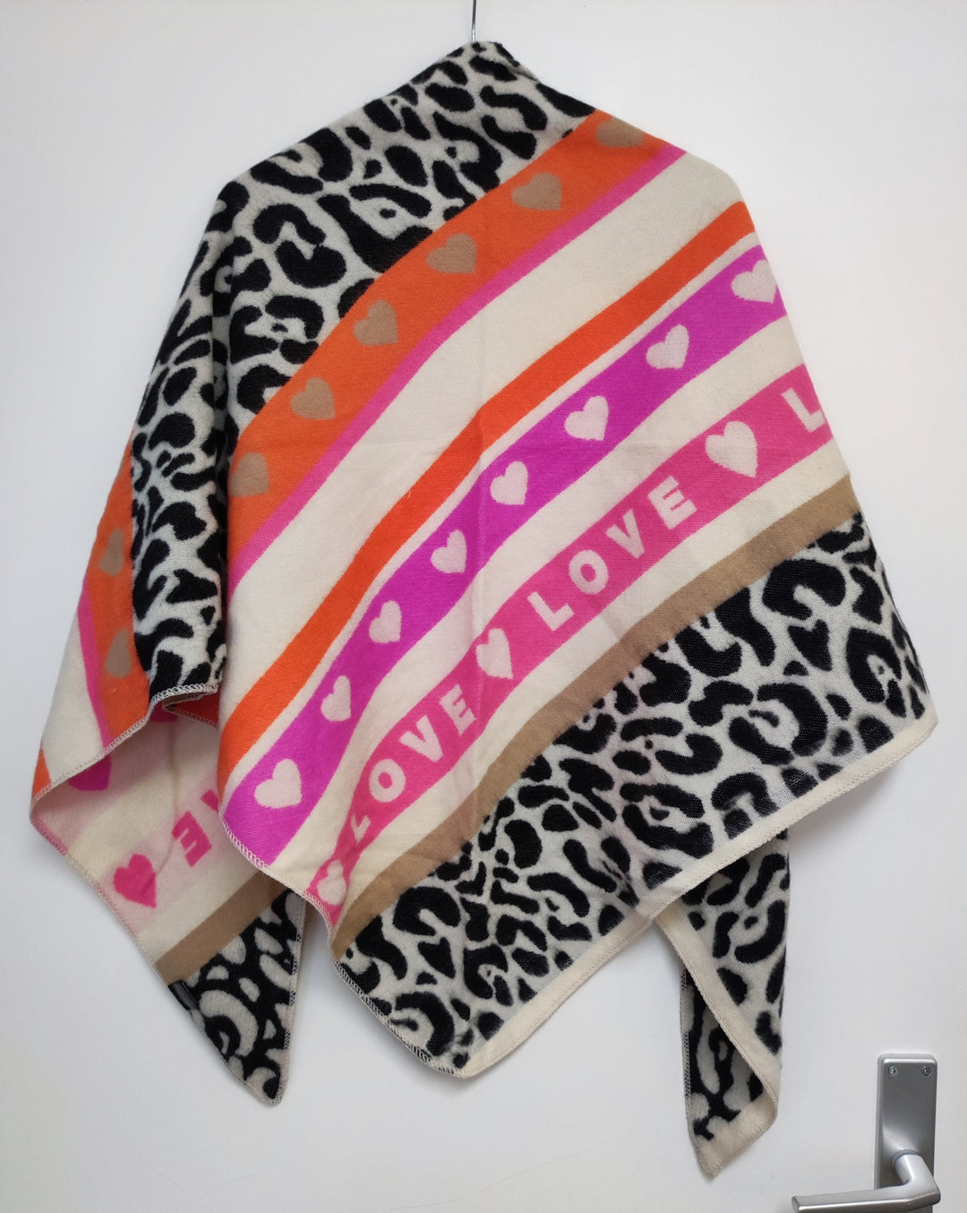 Dreiecks Schal - Leo & Love - schwarz, flauschig