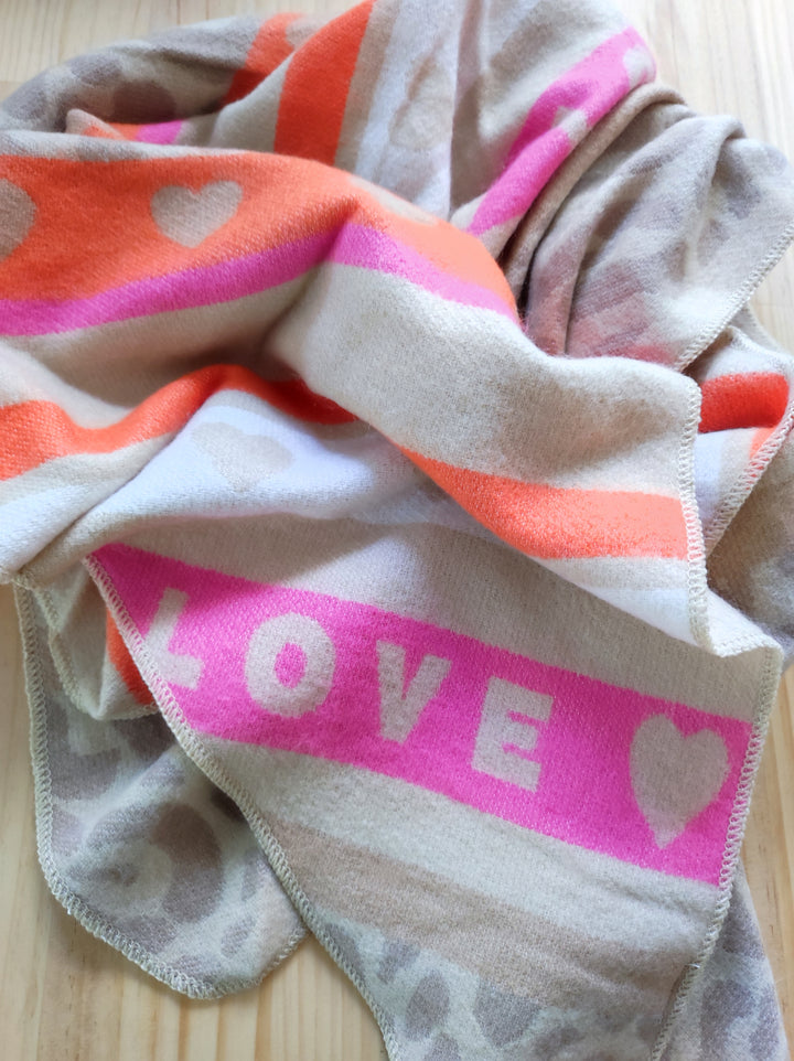 Dreiecks Schal - Leo & Love - beige, flauschig