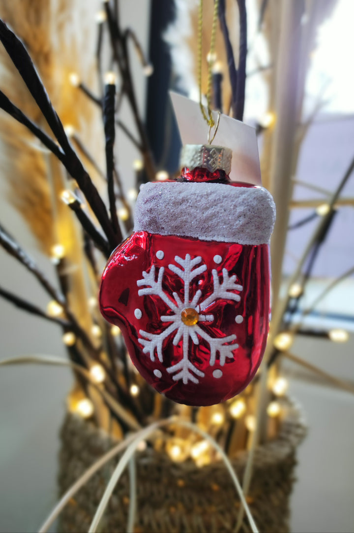 Glaskugel - Weihnachtsbaumdeko - HANDSCHUH