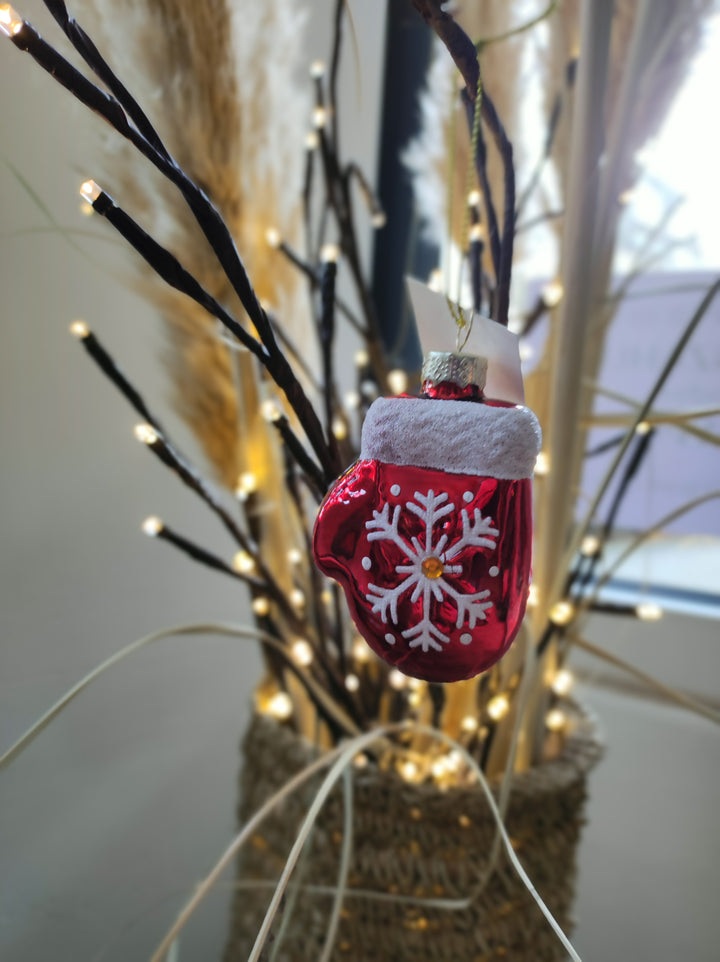 Glaskugel - Weihnachtsbaumdeko - HANDSCHUH