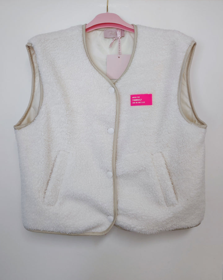 Weste - Teddy - offwhite