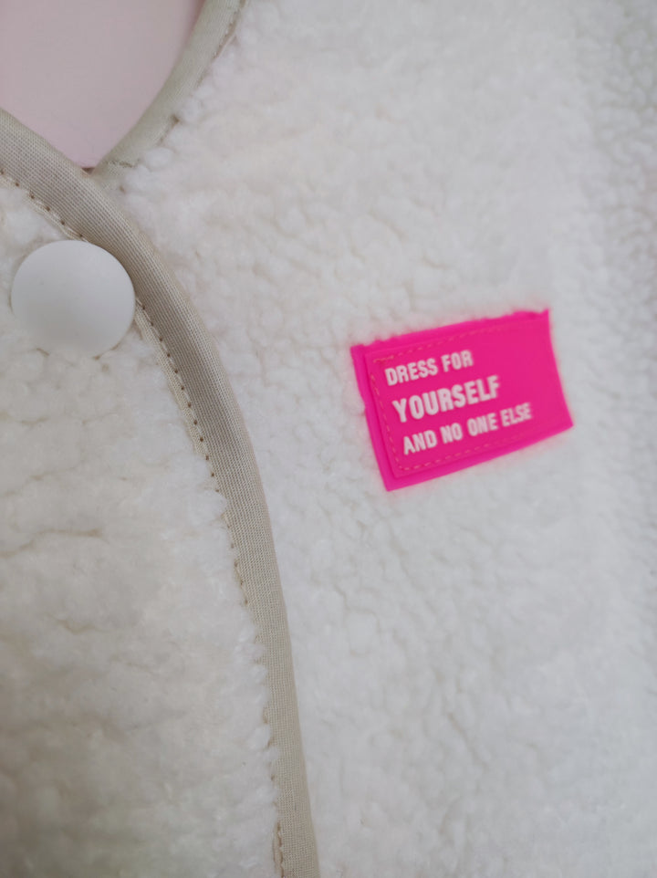 Weste - Teddy - offwhite