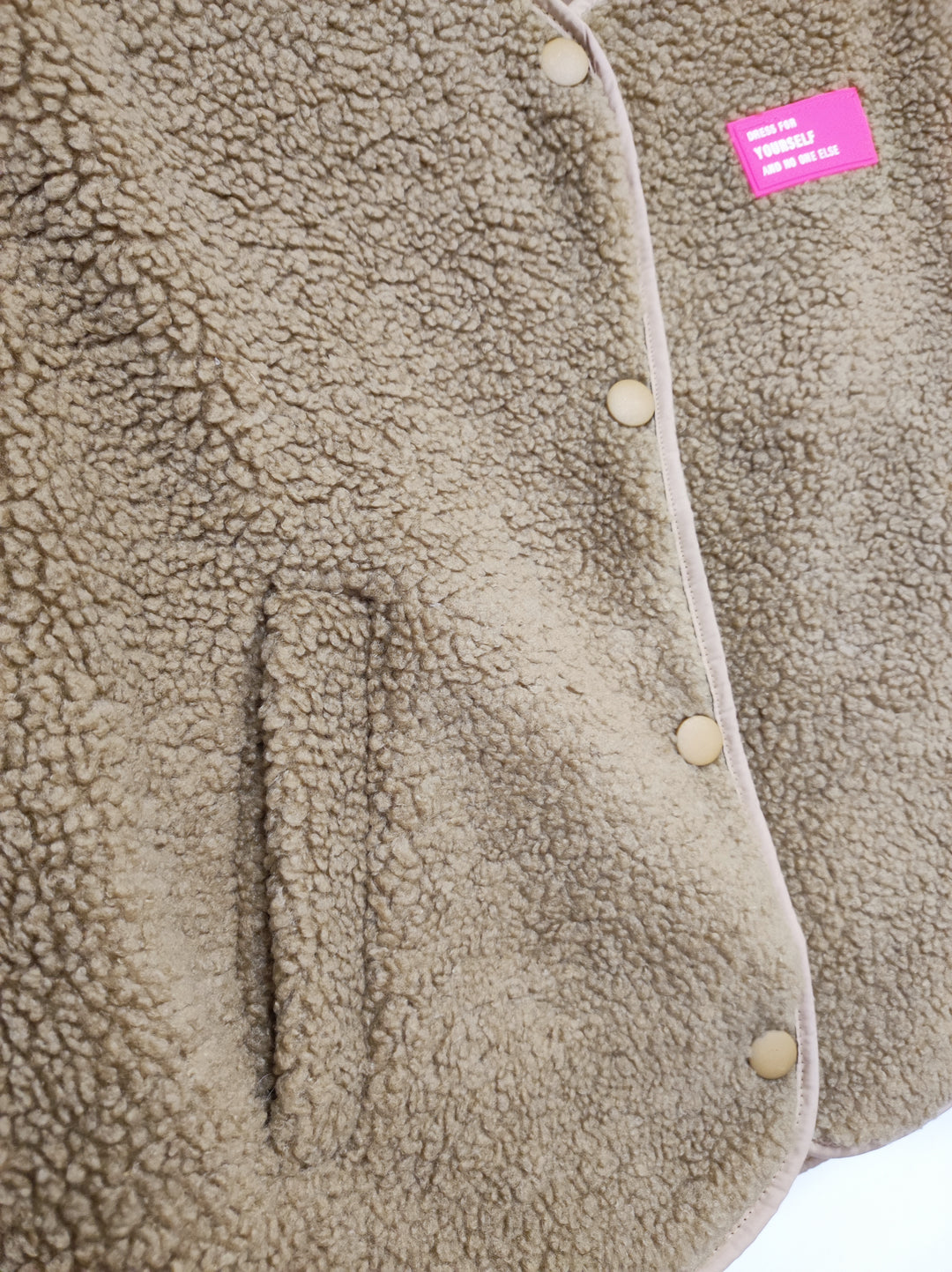 Weste - Teddy - braun