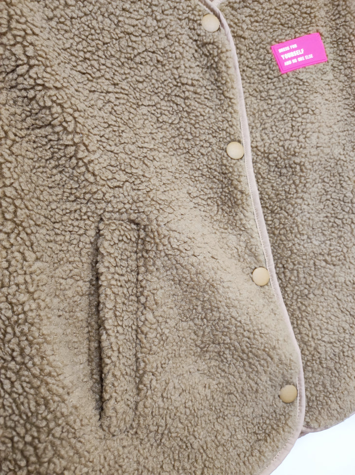 Weste - Teddy - braun