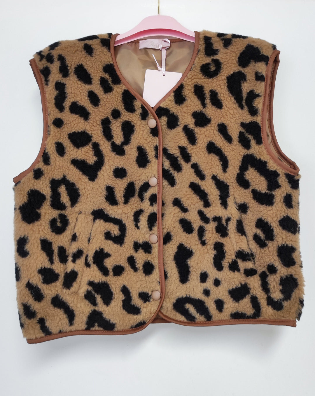 Weste TEDDY - Leoprint in braun/schwarz - 2 Varianten