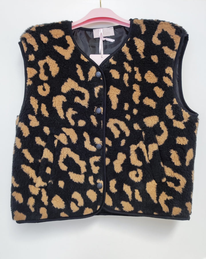 Weste - Teddy - Leo schwarz