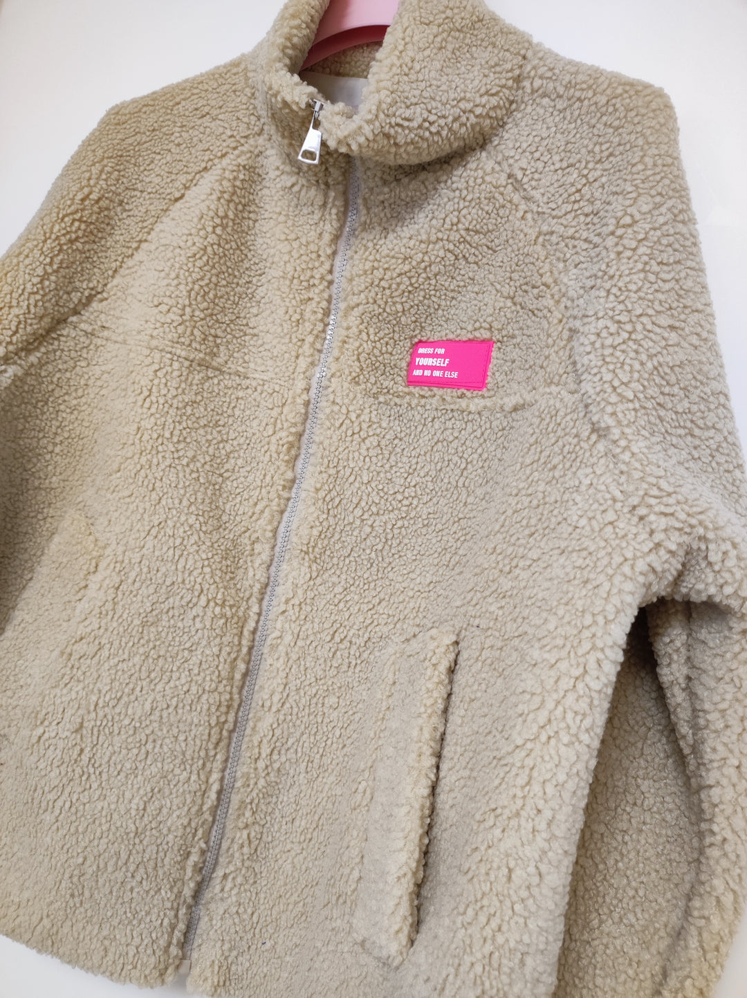 Jacke - Teddy - beige