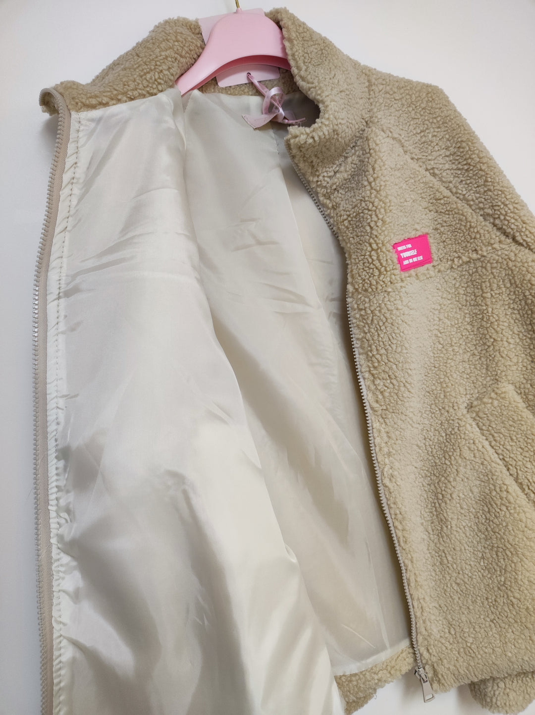 Jacke - Teddy - beige