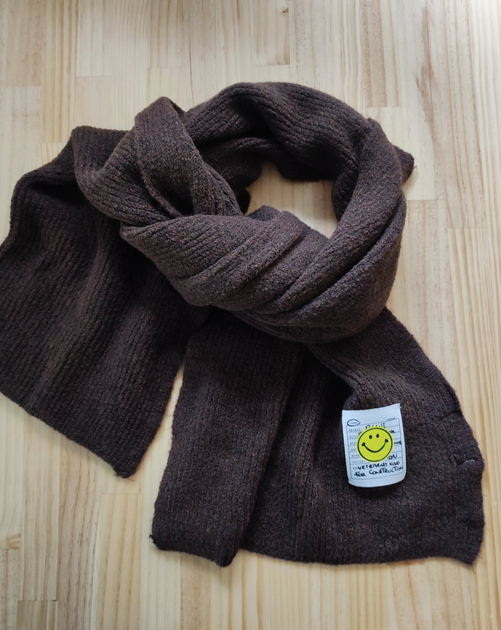 Schal - Smiley Patch - dunkelbraun
