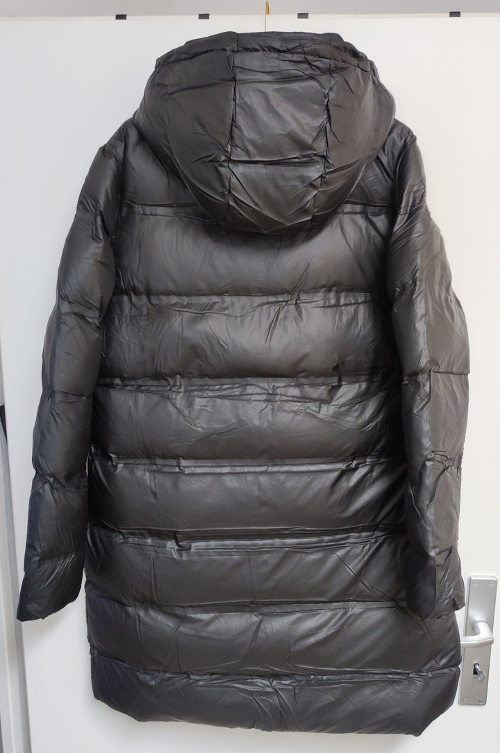 Mantel - Steppmantel - Puffermantel - lang, schwarz - L/XL