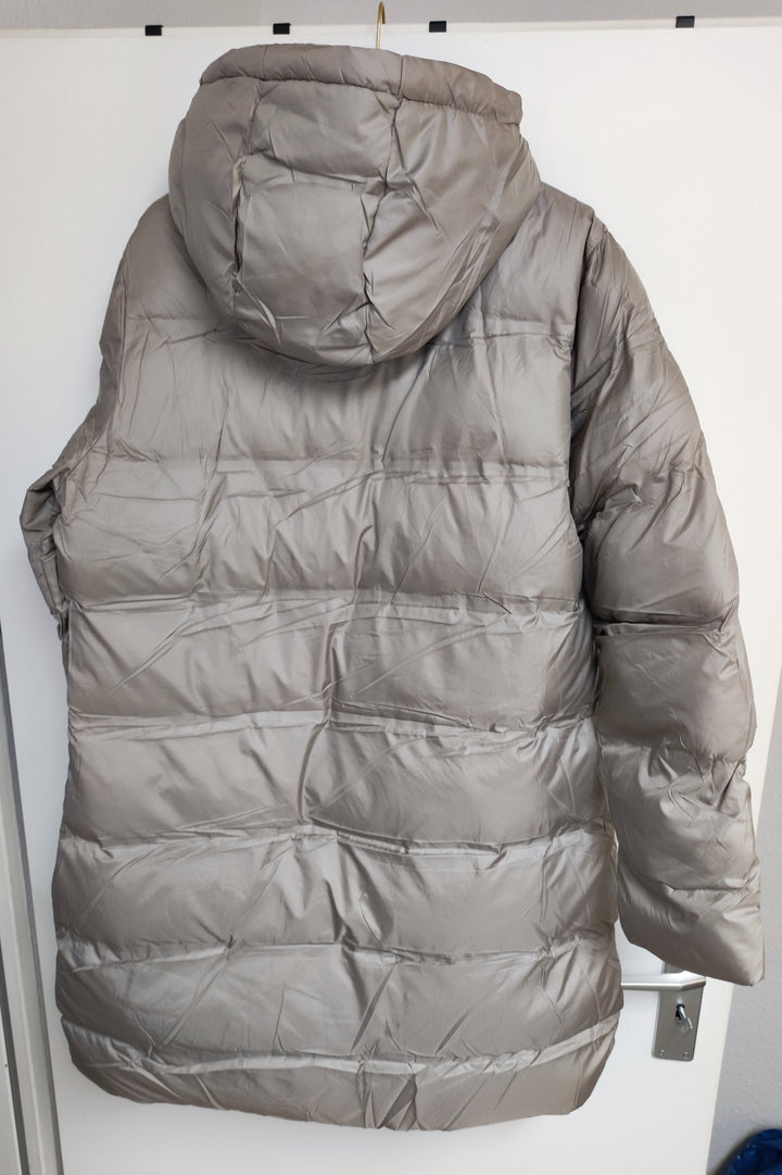 Mantel - Steppmantel - Puffermantel - lang, beige - L/XL