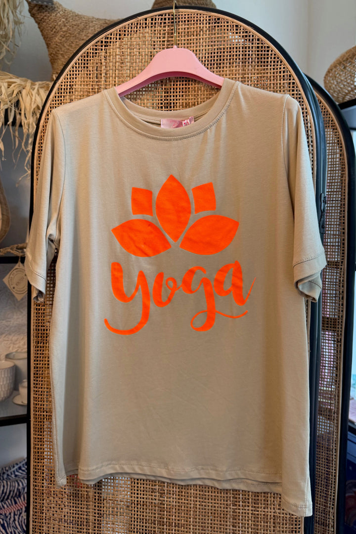 T-Shirt YOGA - Statement Shirt - Neonprint - 2 Farben