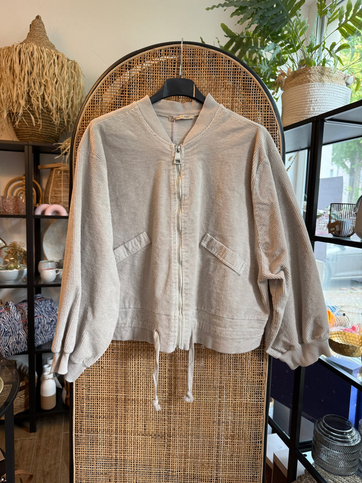 Jacke - Cord - creme