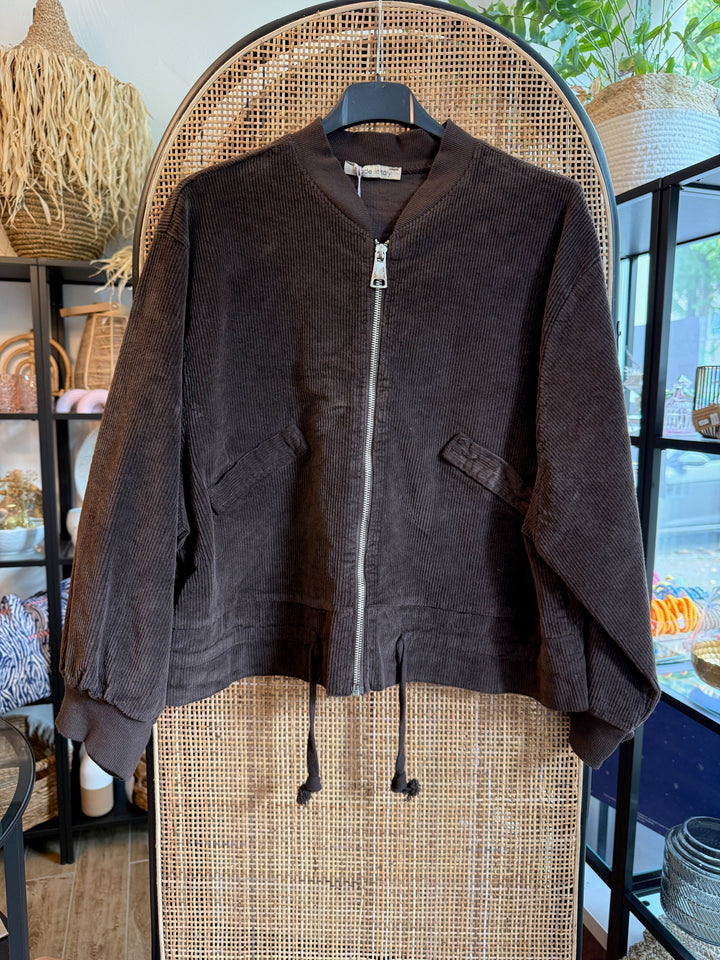 Jacke - Cord - dunkelbraun