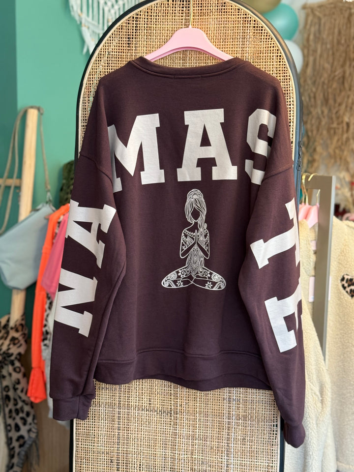 Pulli NAMASTE - dunkelbraun