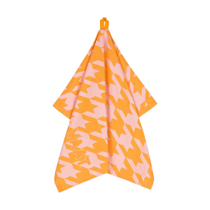 Geschenkset Geschirrtücher - Hahnentritt rosa/orange