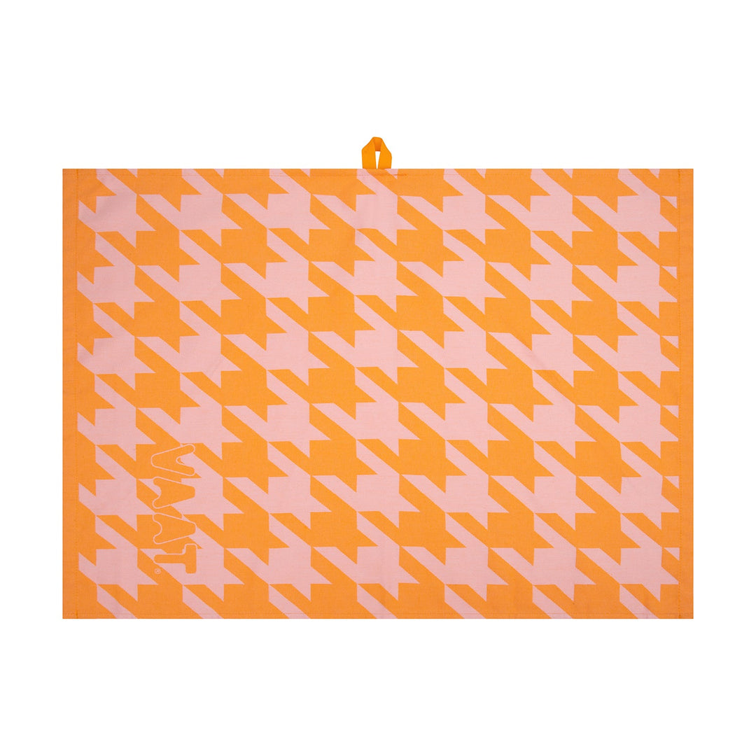 Geschenkset Geschirrtücher - Hahnentritt rosa/orange