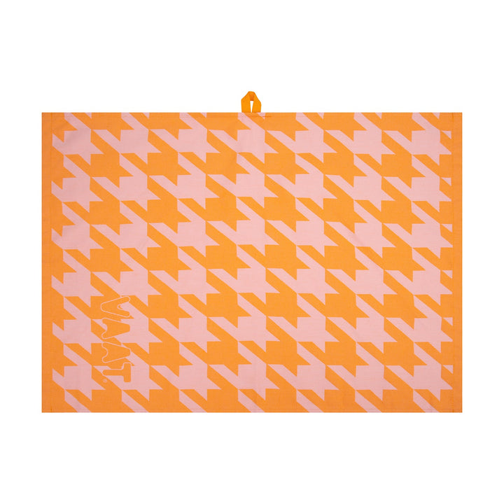 Geschenkset Geschirrtücher - Hahnentritt rosa/orange