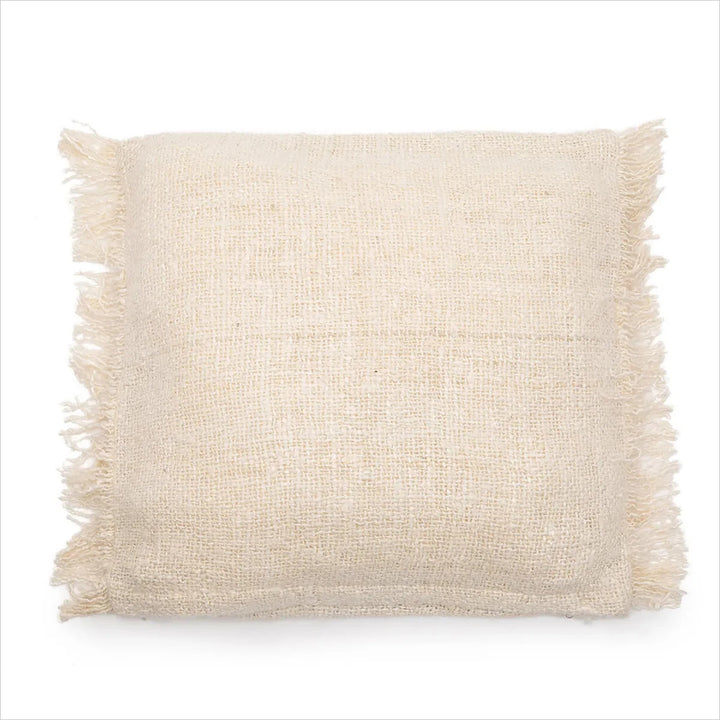 OH MY GEE Kissenbezug mit Fransen - Baumwolle Creme 60x60