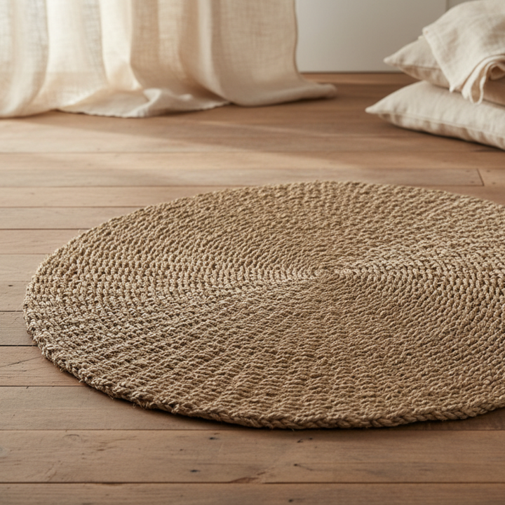 SIZALI Teppich - Rund 100 - Sisal Natur