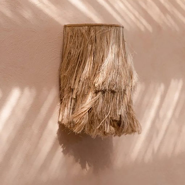 ABACA Wandleuchte - Wanddekor Lampenschirm - Natur S