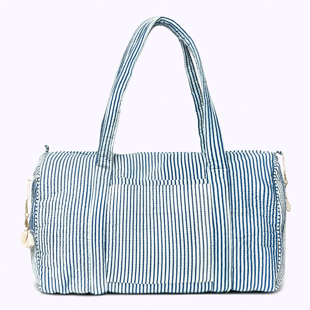 handgemachte große Baumwolltasche SEASIDE - Sporttasche - Strandtasche - Wochenendtasche