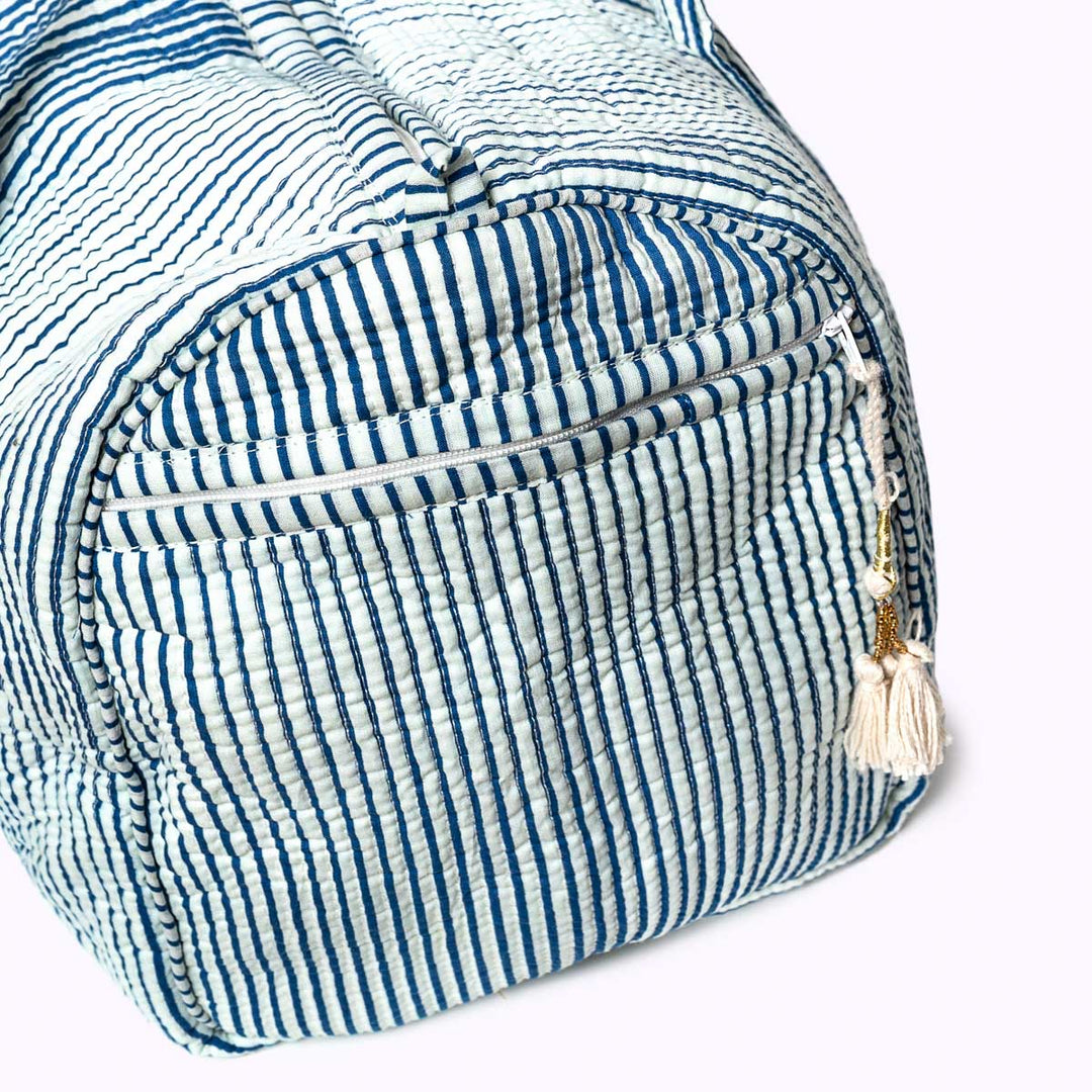 handgemachte große Baumwolltasche SEASIDE - Sporttasche - Strandtasche - Wochenendtasche