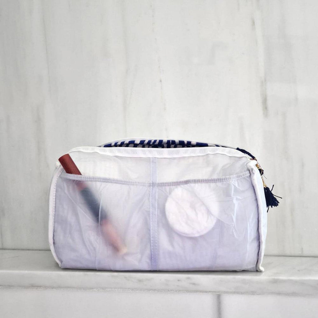 Kosmetiktasche BLUE ZEBRA / blau Polyester