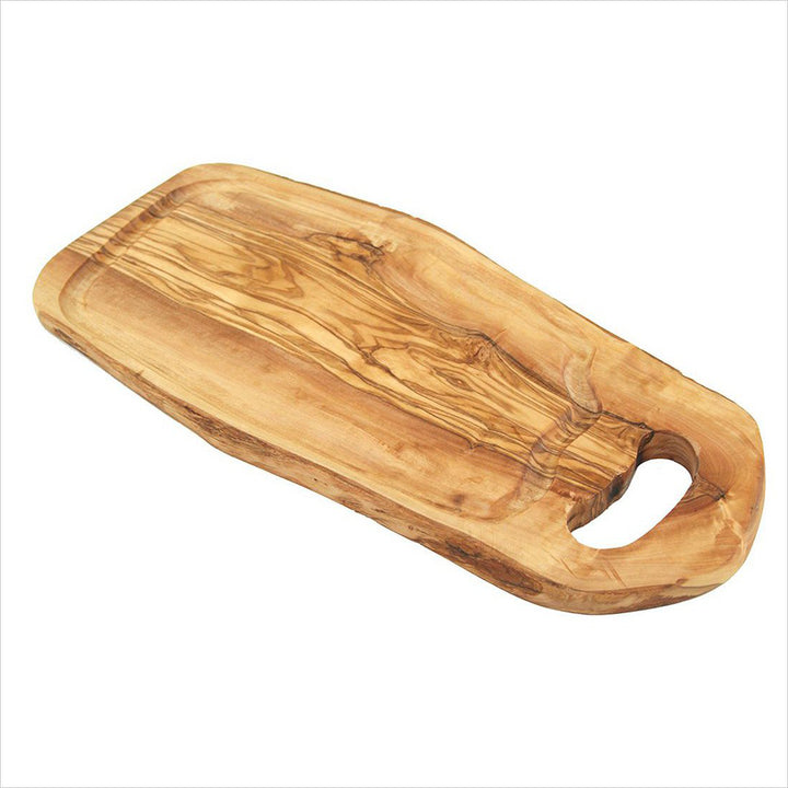 Steakbrett RUSTIKAL mit Grifflasche und Saftrille (L45-49cm)