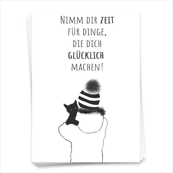 Nimm Dir Zeit Für Dinge Die Dich Glücklich Machen! - Postkarte 1668