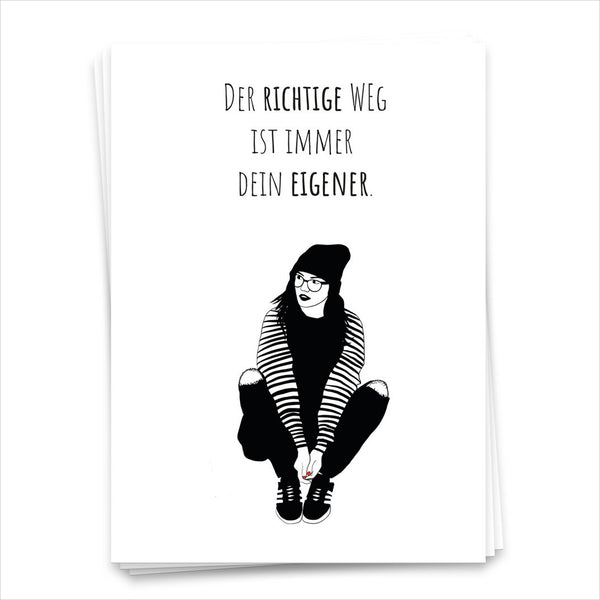 Der richtige Weg ist immer Dein eigener - Postkarte 1716