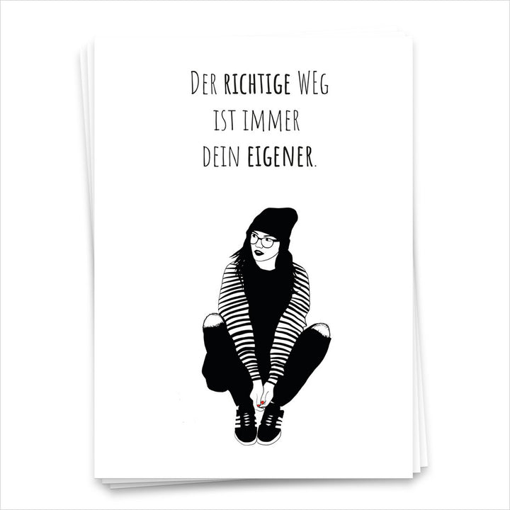 Der richtige Weg ist immer Dein eigener - Postkarte 1716