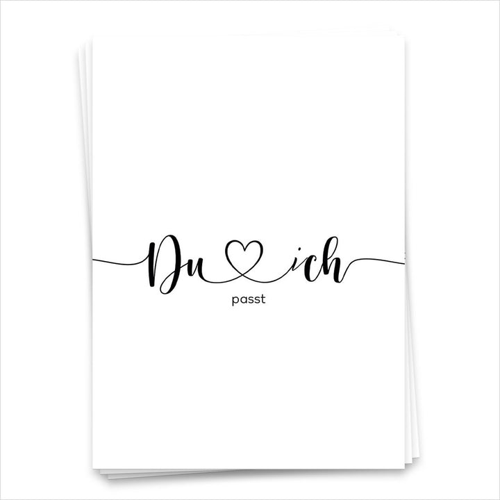 Du, ich, passt - Postkarte 1733
