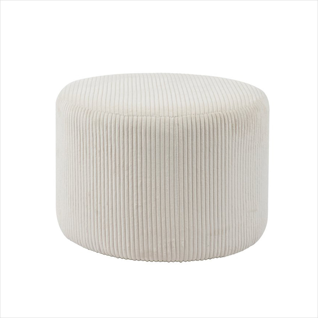 Hocker BORNHOLM - Sitzhocker - Pouf - Rund Cord Beige