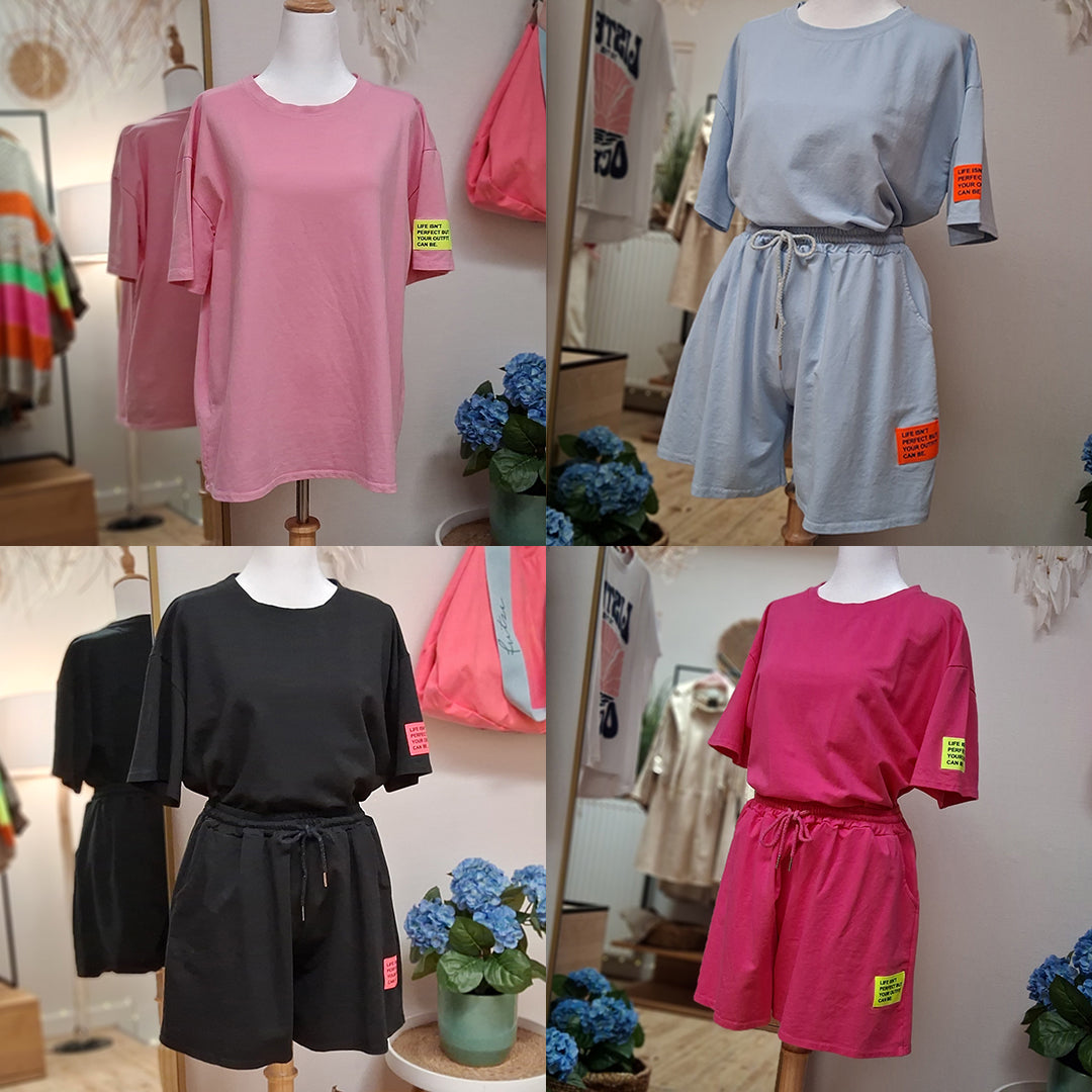 Shorts - kurze Hose - Statement Patch Neon - div. Farben