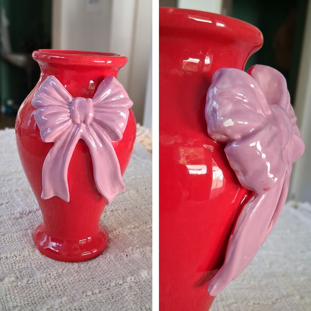 Vase BOW - Dekovase mit Schleife - Blumenvase