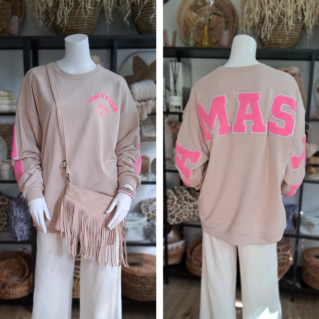 Pullover YOGA CLUB / NAMASTE - Oversize Sweatshirt - div. Farben