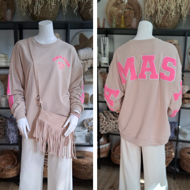 Pullover YOGA CLUB / NAMASTE - Oversize Sweatshirt - div. Farben