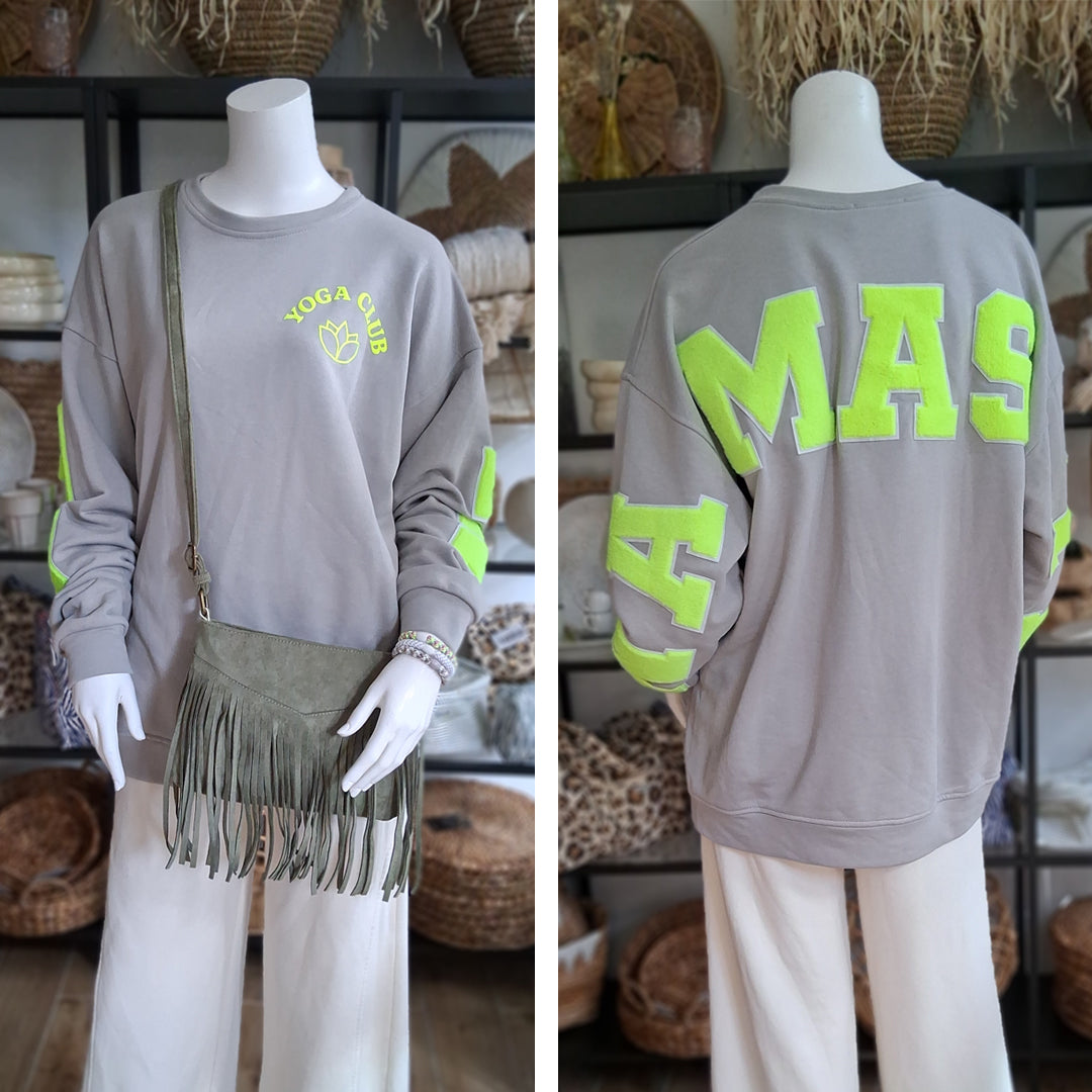 Pullover YOGA CLUB / NAMASTE - Oversize Sweatshirt - div. Farben